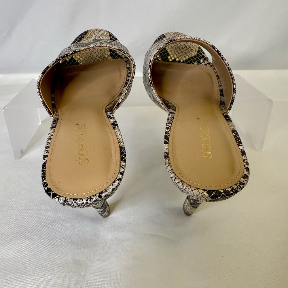 Faux Snakeskin Women's Slip-on Sandals - Picture 7 of 9